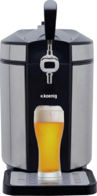 Koenig biertap voor thuis met biertje erop